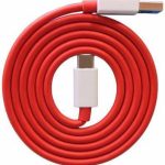 C Type Data Cable Compatible with Oneplus/OPPO/Realme,VOOC/DASH/WARP/DART, Red, One Cable